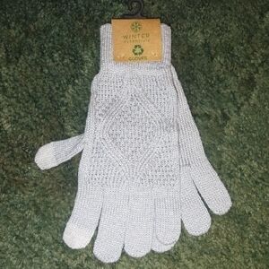 Essentials Gray Knit Gloves